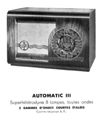 Automatic III A3; Miracle, Radio-Lyon, (ID = 2014659) Radio