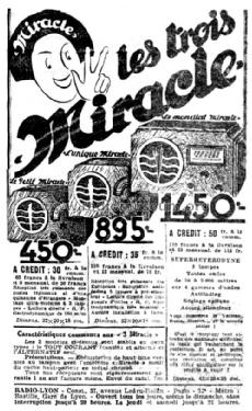 L'Unique Miracle ; Miracle, Radio-Lyon, (ID = 2130933) Radio