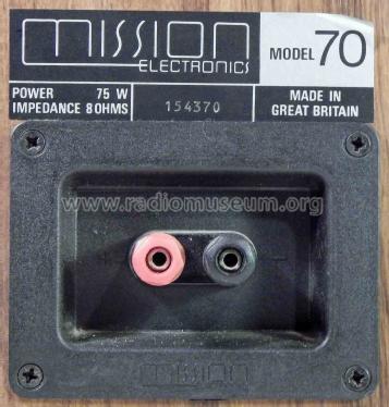 Speaker 70; Mission Electronics (ID = 1831822) Parleur