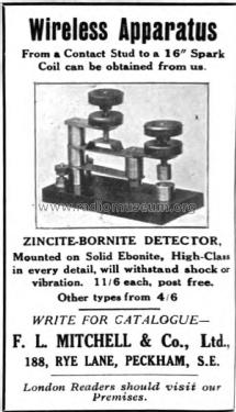 Zincite-Bornite Detector ; Mitchell's (ID = 2232864) Radio part