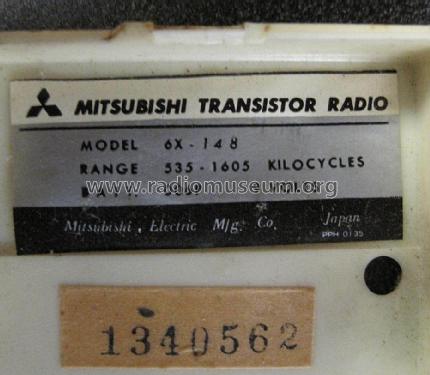 6 X-148; Mitsubishi Electric (ID = 1391455) Radio