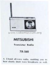 7X-560; Mitsubishi Electric (ID = 1406797) Radio