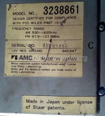 AMC 3238861; Mitsubishi Electric (ID = 1885931) Car Radio