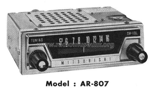 AR-807; Mitsubishi Electric (ID = 2440622) Car Radio