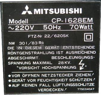 CP-1628EM; Mitsubishi Electric (ID = 834735) Televisión