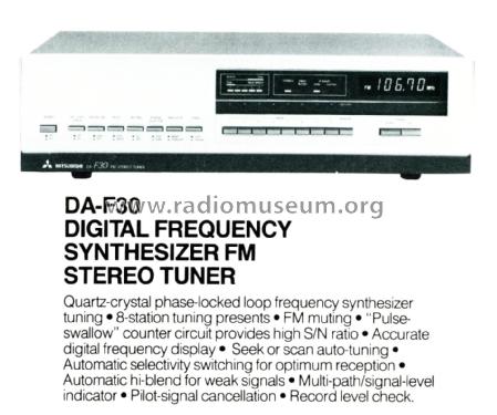 FM Stereo Tuner DA-F30; Mitsubishi Electric (ID = 1879372) Radio