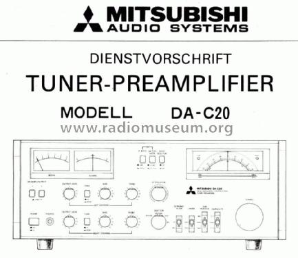 Dual Monaural Construction Tuner-Preamplifier DA-C20; Mitsubishi Electric (ID = 1140983) Radio