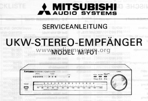 FM Stereo Tuner M-F01; Mitsubishi Electric (ID = 1157619) Radio