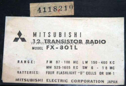 FX-801L; Mitsubishi Electric (ID = 2366446) Radio