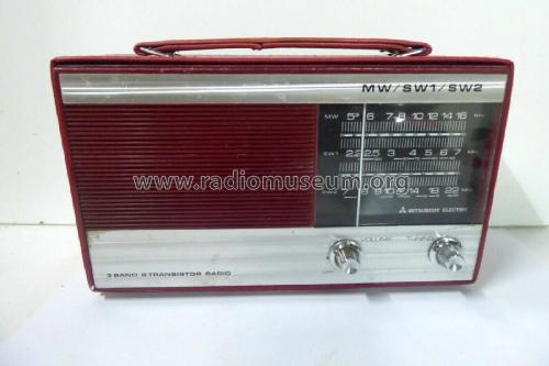 MW/SW1/SW2 3 Band 8 Transistor Radio 8X-303; Mitsubishi Electric (ID = 2497962) Radio