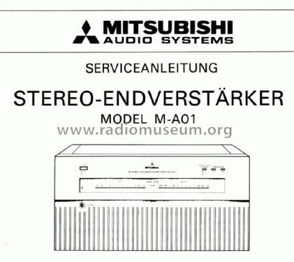 Stereo Power Amplifier M-A01; Mitsubishi Electric (ID = 1136680) Verst/Mix