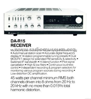 Stereo Receiver DA-R15; Mitsubishi Electric (ID = 1879376) Radio