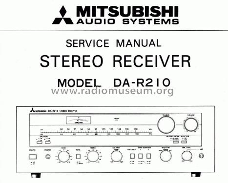 Stereo Receiver DA-R210; Mitsubishi Electric (ID = 1157753) Radio