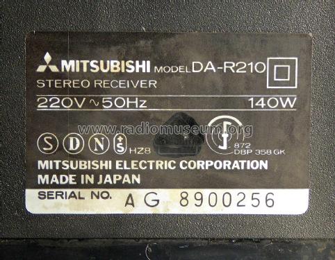 Stereo Receiver DA-R210; Mitsubishi Electric (ID = 2797178) Radio