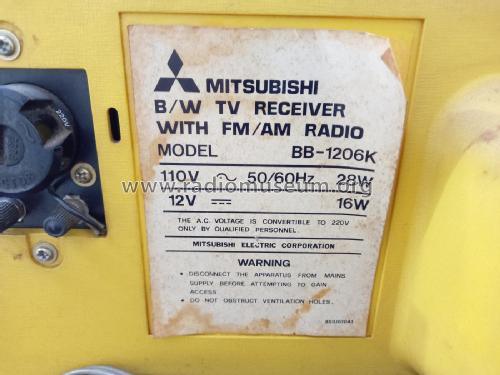 B/V TV Receiver with FM/AM Radio BB-1206K; Mitsubishi Electric (ID = 2686884) TV-Radio