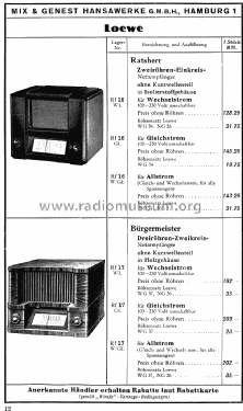 Katalog Mix & Genest Hansawerke Radio-Katalog 1935; Mix & Genest AG (ID = 1588813) Paper