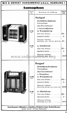 Katalog Mix & Genest Hansawerke Radio-Katalog 1935; Mix & Genest AG (ID = 1588818) Paper