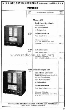 Katalog Mix & Genest Hansawerke Radio-Katalog 1935; Mix & Genest AG (ID = 1588822) Paper