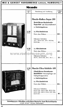 Katalog Mix & Genest Hansawerke Radio-Katalog 1935; Mix & Genest AG (ID = 1588825) Paper