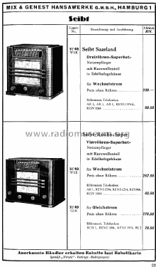 Katalog Mix & Genest Hansawerke Radio-Katalog 1935; Mix & Genest AG (ID = 1588831) Paper