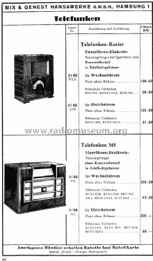 Katalog Mix & Genest Hansawerke Radio-Katalog 1935; Mix & Genest AG (ID = 1588836) Paper