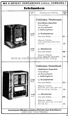 Katalog Mix & Genest Hansawerke Radio-Katalog 1935; Mix & Genest AG (ID = 1588837) Paper