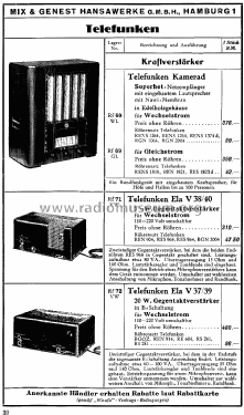 Katalog Mix & Genest Hansawerke Radio-Katalog 1935; Mix & Genest AG (ID = 1588838) Paper