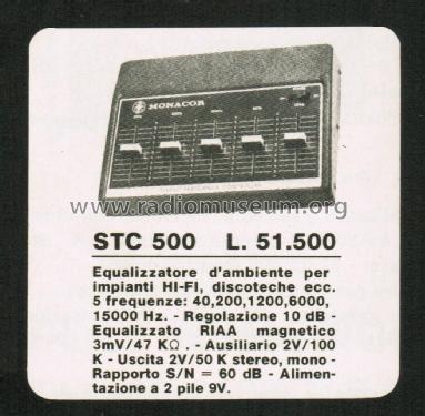 HI-FI Equalizer STC 500; Monacor, Bremen (ID = 2821483) Ampl/Mixer