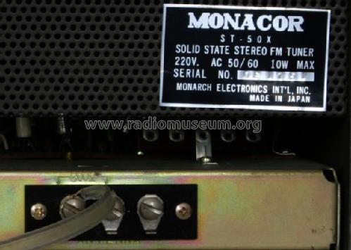 Solid State FM-Multiplex Stereo Tuner ST-50X; Monacor, Bremen (ID = 3118644) Radio