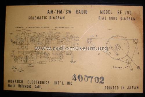 Monacor RE-790; Monarch Electronics (ID = 2866387) Radio