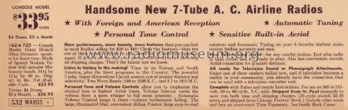 04WG-725 Order= 162 A 725 ; Montgomery Ward & Co (ID = 1899673) Radio