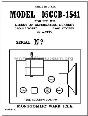 05GCB-1541 'Poinsettia' ; Montgomery Ward & Co (ID = 2952830) Radio