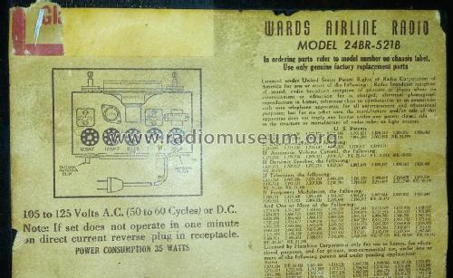 24BR-521B ; Montgomery Ward & Co (ID = 2775862) Radio