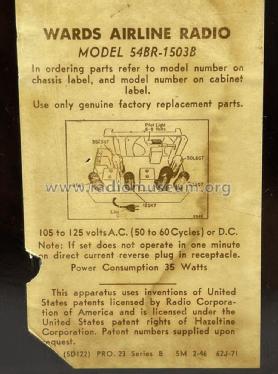 54BR-1503B ; Montgomery Ward & Co (ID = 2803189) Radio