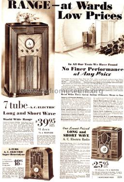 Airline 62-135 Order= 462 B 135; Montgomery Ward & Co (ID = 1756553) Radio