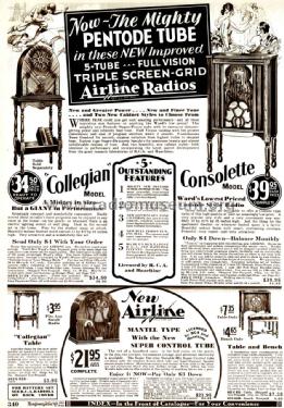 Airline 1420 Order= 662 C 1420 Ch= 20W; Montgomery Ward & Co (ID = 1749835) Radio