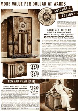 Airline 296 Order= P162 C 296; Montgomery Ward & Co (ID = 1768215) Radio