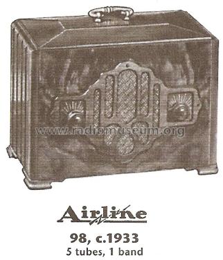 Airline 62-98 Order= 562 D 98; Montgomery Ward & Co (ID = 1740213) Radio