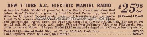 93BR-715A Order= P462 C 715 Series A; Montgomery Ward & Co (ID = 1891662) Radio