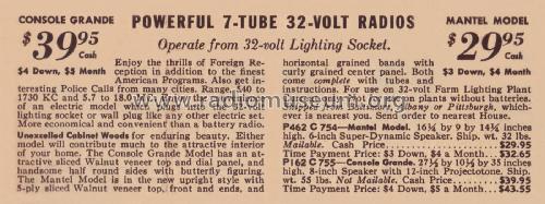 93WG-754 Order= P462 C 754 ; Montgomery Ward & Co (ID = 1899515) Radio