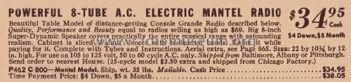 93WG-800B Order= P462 C 800 ; Montgomery Ward & Co (ID = 1891659) Radio