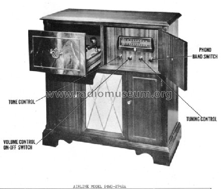 Airline 94WG-2742A ; Montgomery Ward & Co (ID = 1430609) Radio