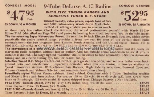 Airline 04BR-903A Order= P162 B 903 ; Montgomery Ward & Co (ID = 1919063) Radio