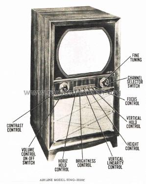 Airline 05WG-3030C; Montgomery Ward & Co (ID = 2962977) Television