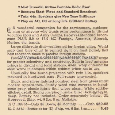 Airline 1089 ; Montgomery Ward & Co (ID = 2119965) Radio