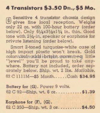 Airline 1111 ; Montgomery Ward & Co (ID = 2120620) Radio