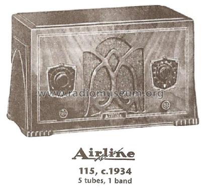 Airline 115 Order= 562 A 115; Montgomery Ward & Co (ID = 1740234) Radio