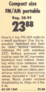 Airline 1369 Order=62 GX 1369; Montgomery Ward & Co (ID = 1686050) Radio