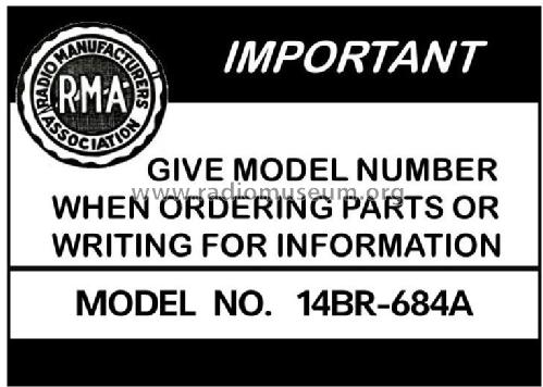 Airline 14BR-684A Order= P462 A 2684 ; Montgomery Ward & Co (ID = 2856451) Radio