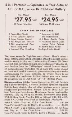 Airline 14WG 690B Order= P462 A 1690 ; Montgomery Ward & Co (ID = 1959014) Radio